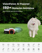 Segway  i206 AWD Robot Lawn Mower, Wire-Robotic Mower, All-Wheel Drive for 45% Slopes, 2–3.6 in Adjustable Cutting Height, NRTK + Vision, Auto Mapping, 2.55Ah Battery, Covers 0.15 Acre