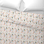 Cotton Sateen Duvet Cover, Twin - Winter Dreams Nutcracker Toy Red Tree Christmas Ballerina Ballet Cloth Print Custom Bedding by Spoonflower