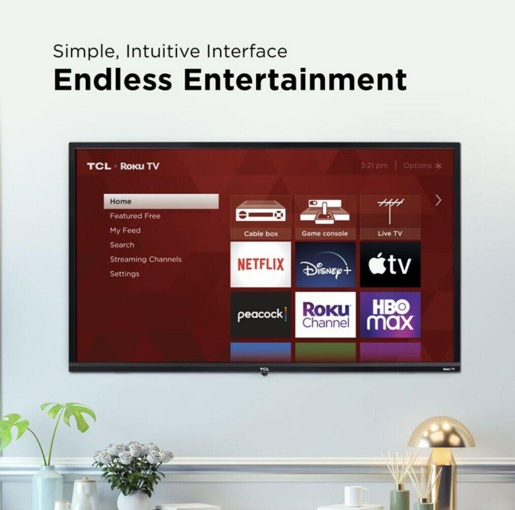 tcl 32" class 720p hd led roku smart tv 3 series 32s331