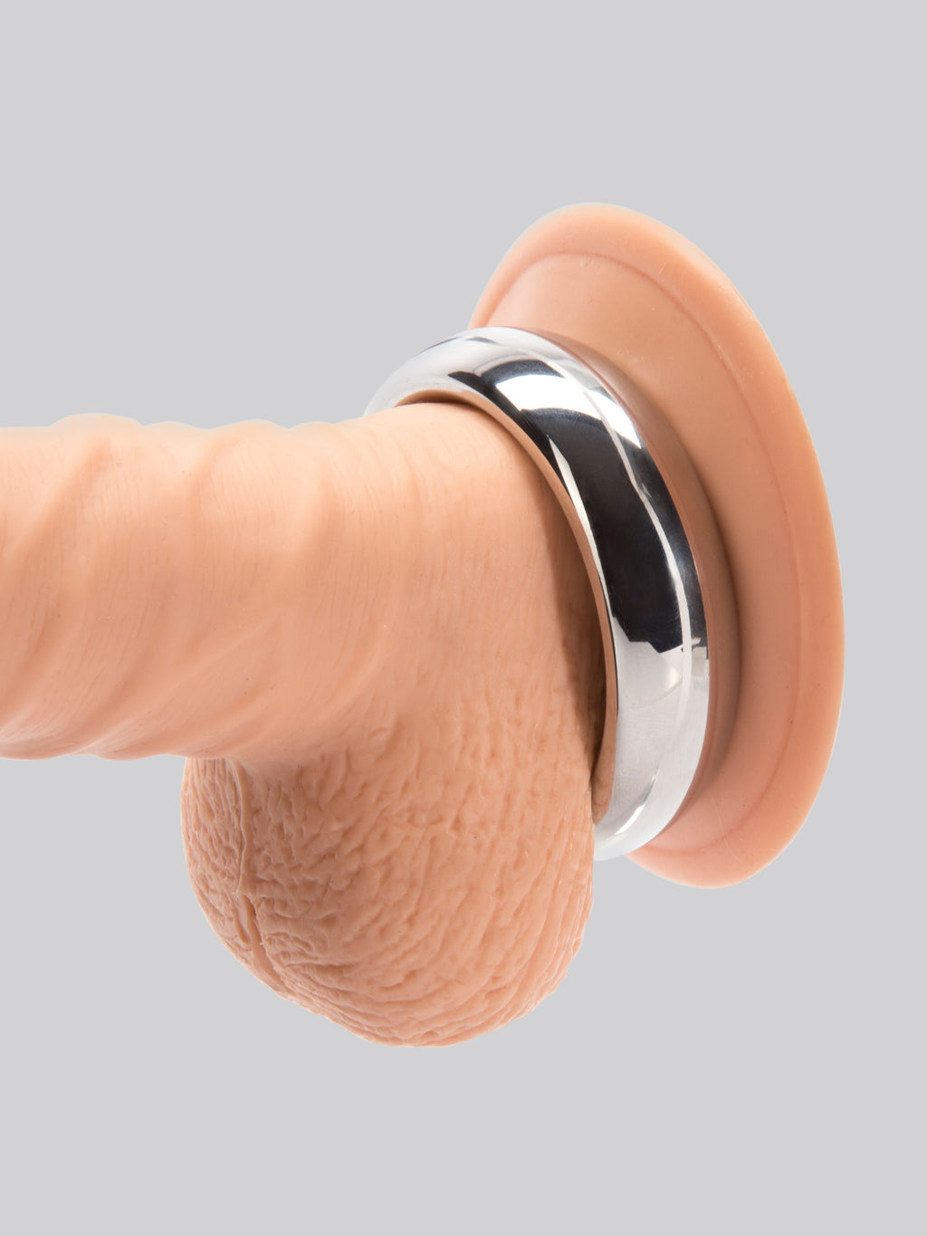 DOMINIX Deluxe 1.9 Inch Stainless Steel Donut Cock Ring, Silver