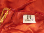SUDHA PENNATHUR LARRED VELVET GOLD &amp; WHITE BEADED TRIM TREE SKIRT, PRE-OWNED