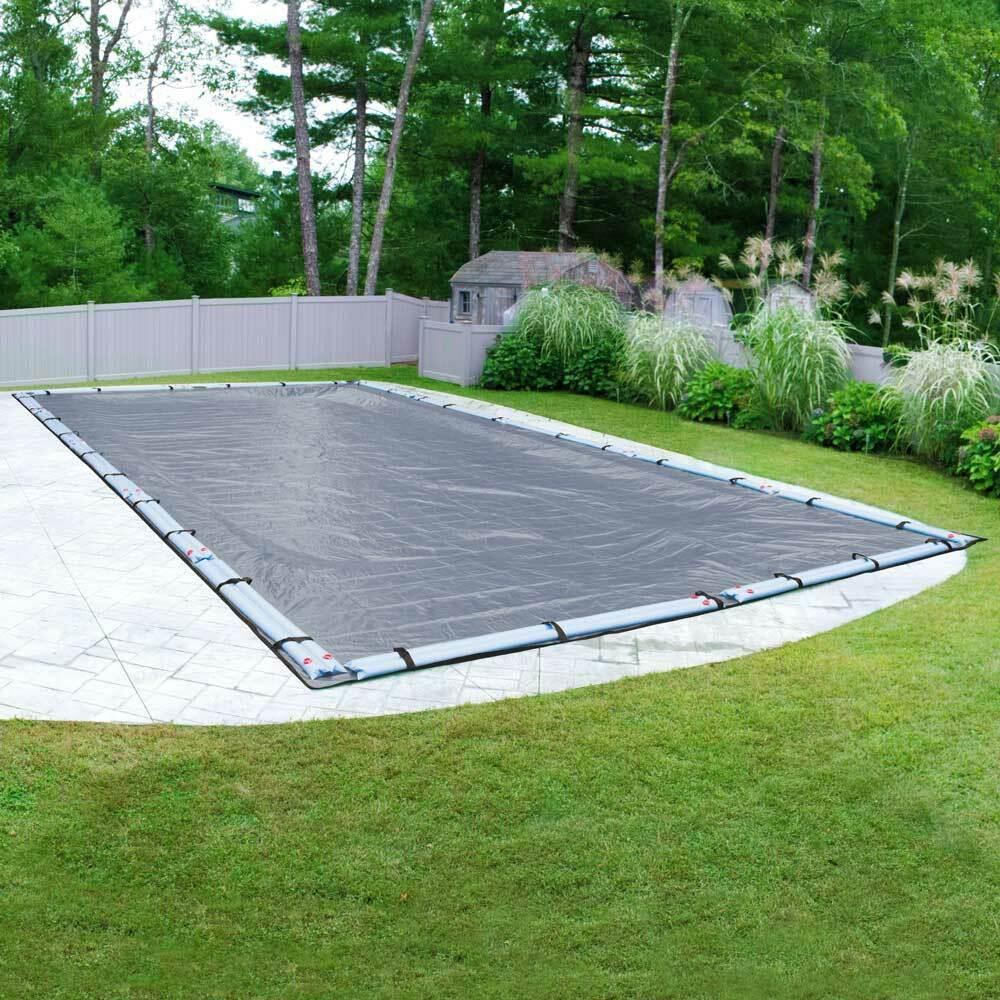 25' x 50' rectangle in-ground swimming pool winter cover 15 year - slate blue