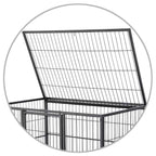 Topeart 43-inch Heavy Duty Dog CaStrong Metal Kennel and Crate Double Door Easy to Assemble Pet Caw/Tray/Wheels/Double Tray Black