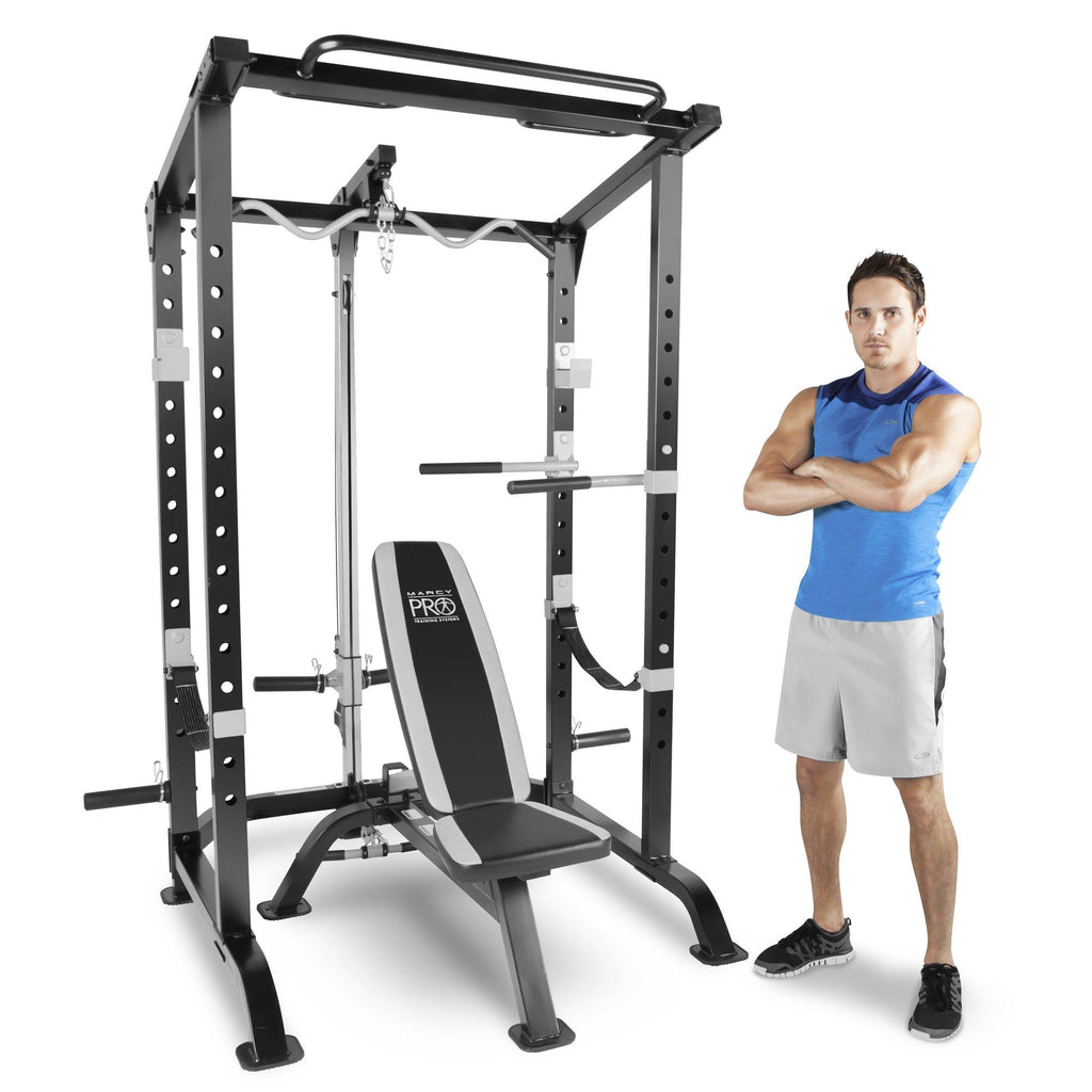 Marcy Pro Full Caand Weight Bench Personal Home Gym Total Body Workout System