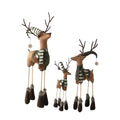 37 in. Multicolor Polyester Holiday Standing Deer - Set of 4