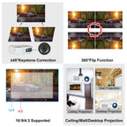 5000lms home theater projector hd proyector movie xbox game hdmi*2 usb party tv