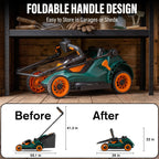 40V Cordless Lawn Mower, 16-Inch Brushless Electric Push Mower with 4.0Ah Battery, Low/High Speed Control, 5-Position Height Adjustment, 40L Grass Bag, Lightweight Mower for Yard/Lawn