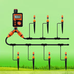 BBGS Drip Irrigation Kits with Timer, Blank Watering System DIY Automatic Irrigation Set for Patio Lawn Garden Greenhouse Flower Bed