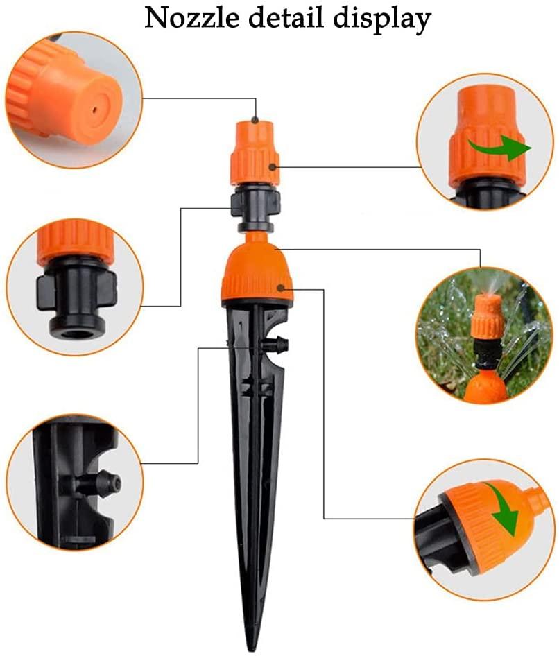 BBGS Drip Irrigation Kits with Timer, Blank Watering System DIY Automatic Irrigation Set for Patio Lawn Garden Greenhouse Flower Bed