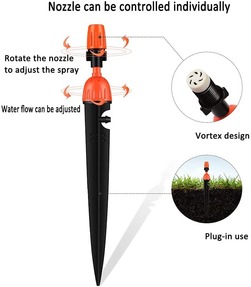 BBGS Drip Irrigation Kits with Timer, Blank Watering System DIY Automatic Irrigation Set for Patio Lawn Garden Greenhouse Flower Bed