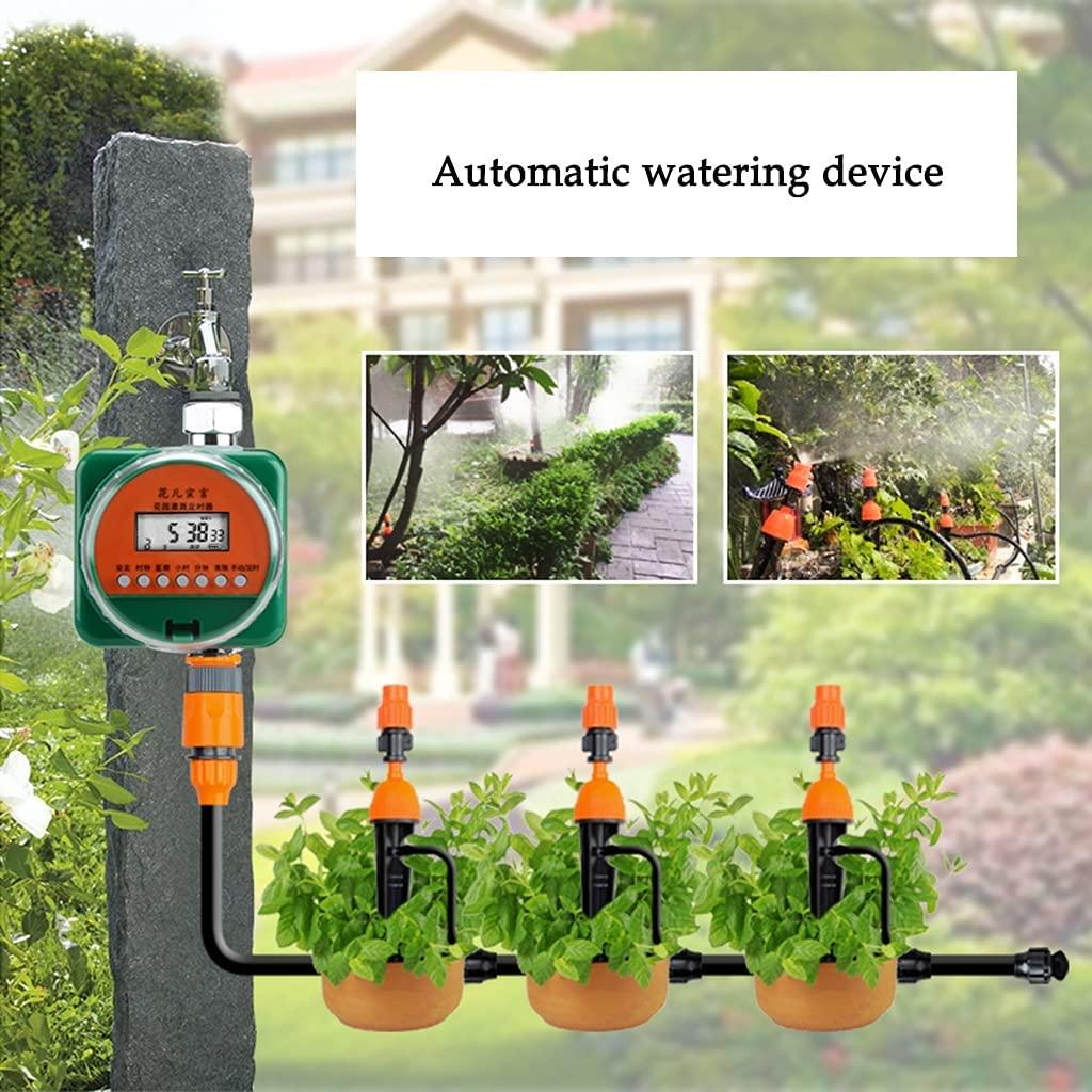 BBGS Drip Irrigation Kits with Timer, Blank Watering System DIY Automatic Irrigation Set for Patio Lawn Garden Greenhouse Flower Bed