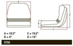 ppp compatible with john deere am123666 seat fits f510 f525 240 245 260 265 285 320 325 335 345