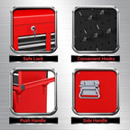 Heavy Duty 8 Drawer Rolling Tool Chest, 3-In-1 Modular Tool Box Set with Detachable 4-Tire Utility Cart, Lockable Workshop Tool Cabinet with Protective Liner, 35”W x 13”D x 43”H Industrial Warehouse