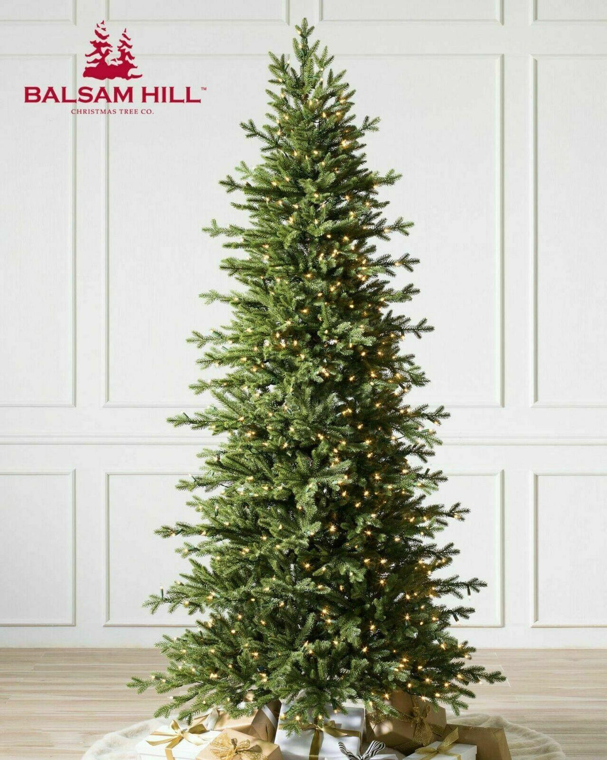 Balsam Hill Red Spruce Slim 6.5 Ft - Christmas Tree - Candlelight Clear LED