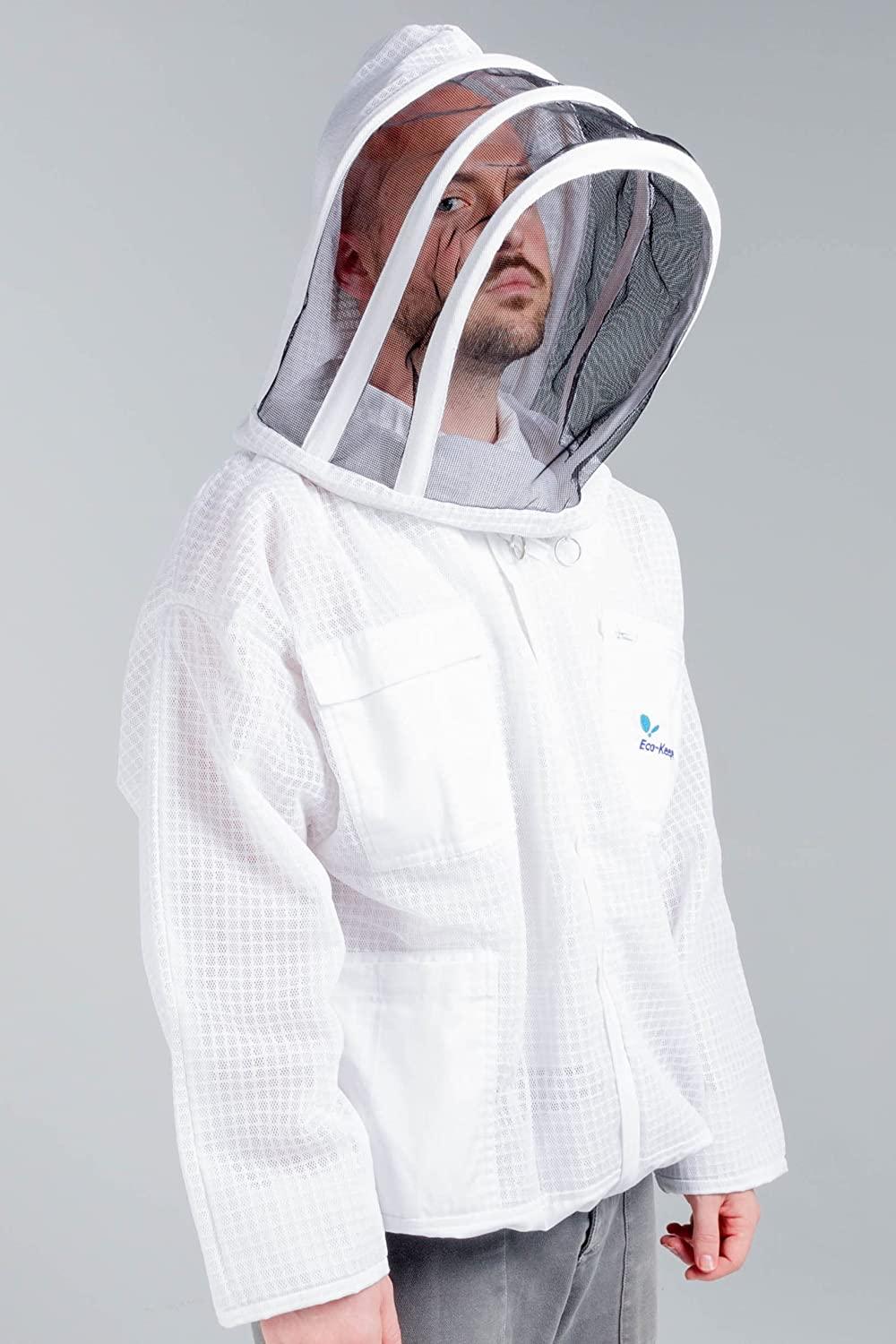 eco-keeper premium beekeeping protective vented bee hooded jacket