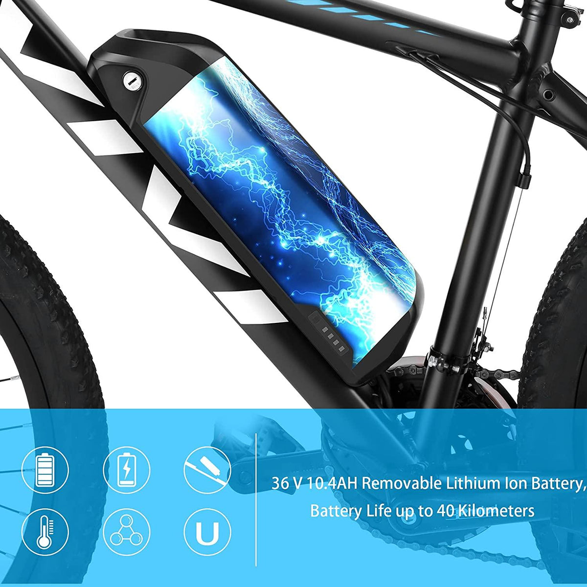 VIVI 26/27.5 Inches Electric Bike 350W Mountain Bike Electric Bicycle Ebike with 36V/10.4Ah Removable Battery E-Bike 25MPH 21 Speed Gears Electric Bike for Adults Commuter Bike