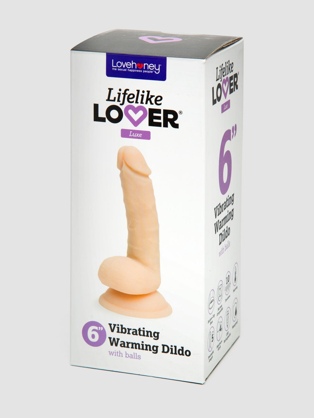 Lifelike Lover Luxe Vibrating Warming Realistic Dildo 6 Inch, Flesh Pink