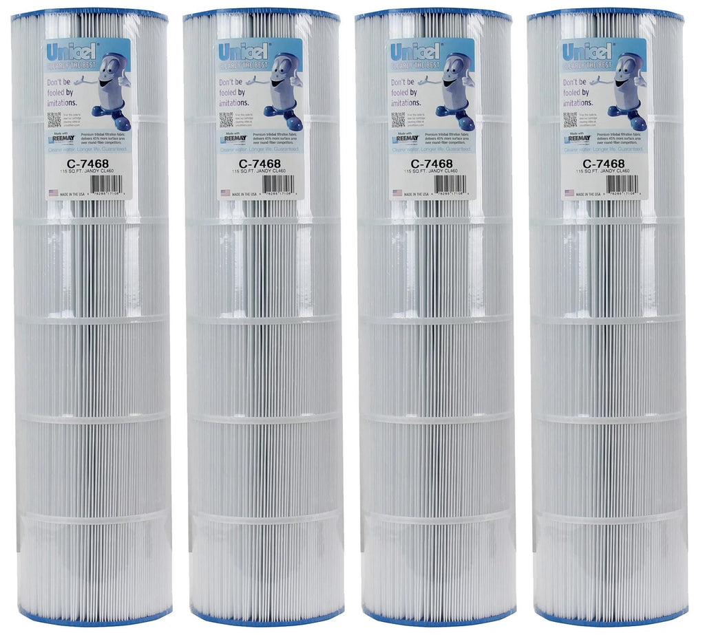 4) unicel c-7468 pjan115 fc-0810 pool filter replacement cartridge cl460