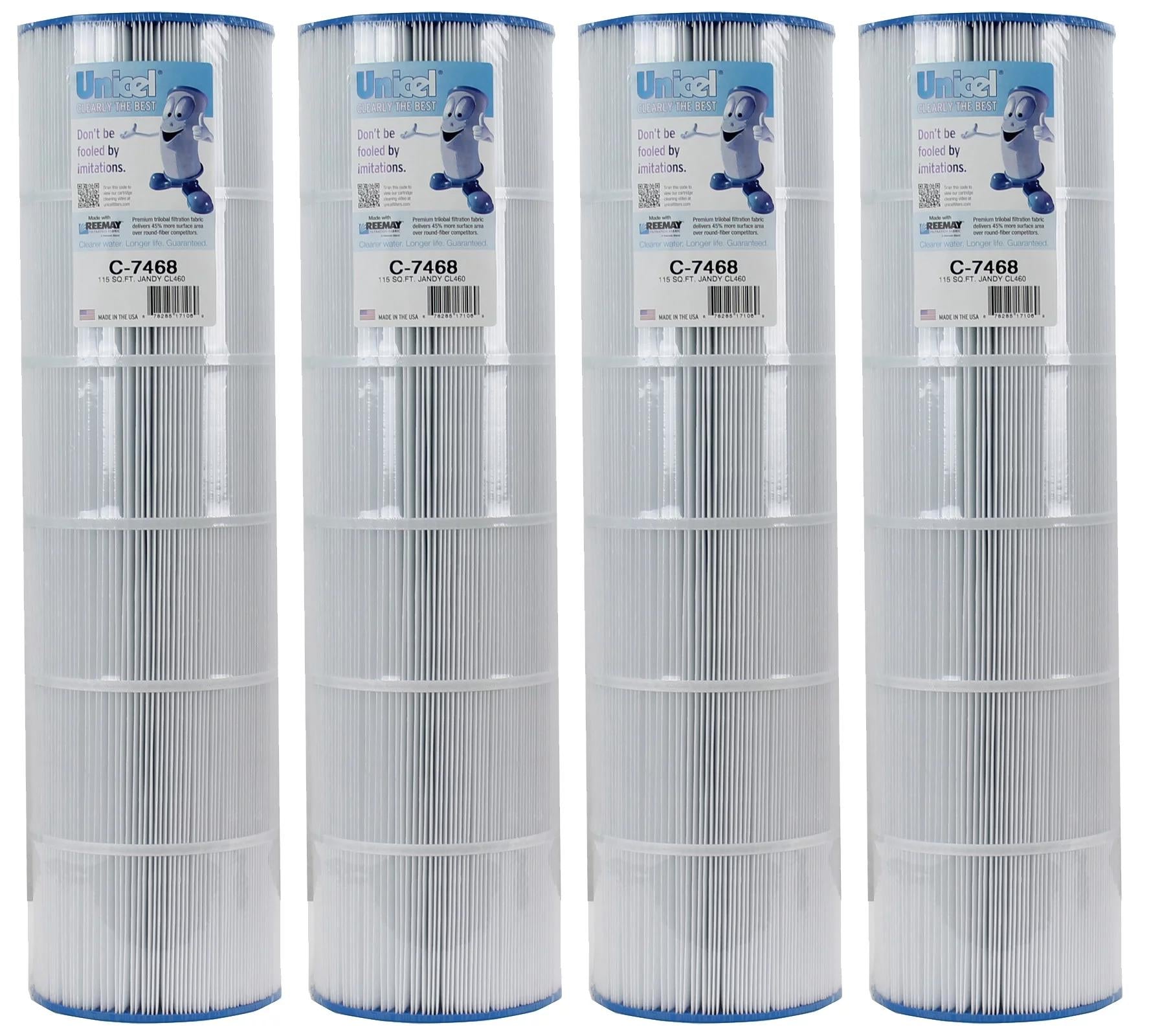 4) unicel c-7468 pjan115 fc-0810 pool filter replacement cartridge cl460