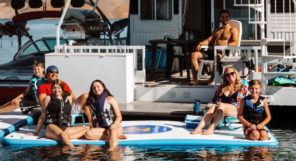 Island Hopper Buddy 12 Foot Inflatable Swimming Water Platform