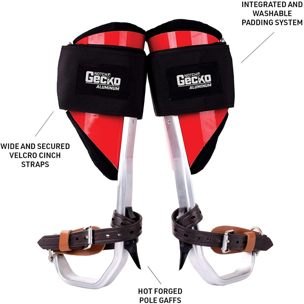 Notch GeckoClassic Aluminum Climbers (Pole Gaffs) with Straps