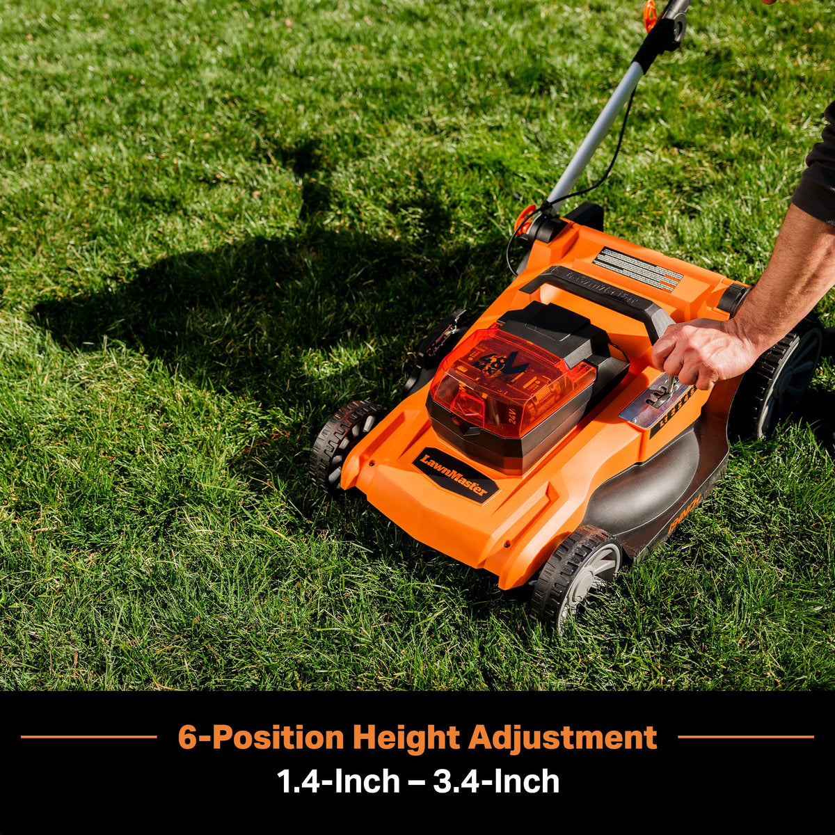 48V MAX Electric Lawn Mower, 19-inch Brushless Cordless Lawn Mower with 2X24V MAX 4.0Ah Battery and a Dual Charger-CLMF4819A