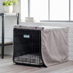 Bowsers Luxury Diam Microvelvet Dog Crate Cover Color: Driftwood, Size: Lar(23" H x 36" W x 25" D)