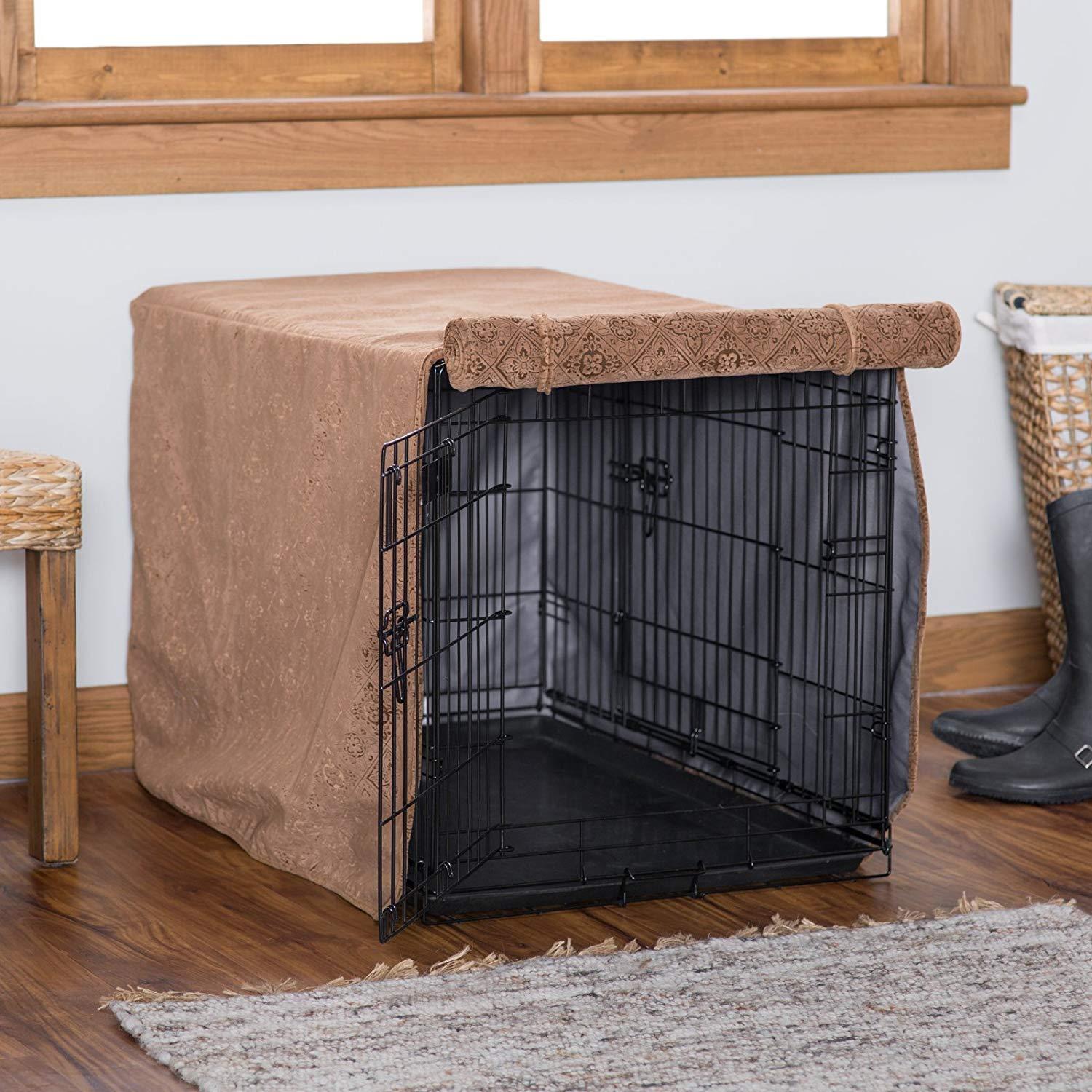 Bowsers Luxury Crate Cover, Large, Flax