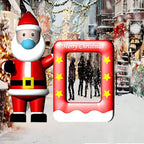 9.8 x 9.5FT Christmas Inflatables, Inflatable Santa Claus with Photo Frame for Christmas Outdoor with -in Blower for Holiday/Party/Xmas/Yard/Garden/Shopping Mall
