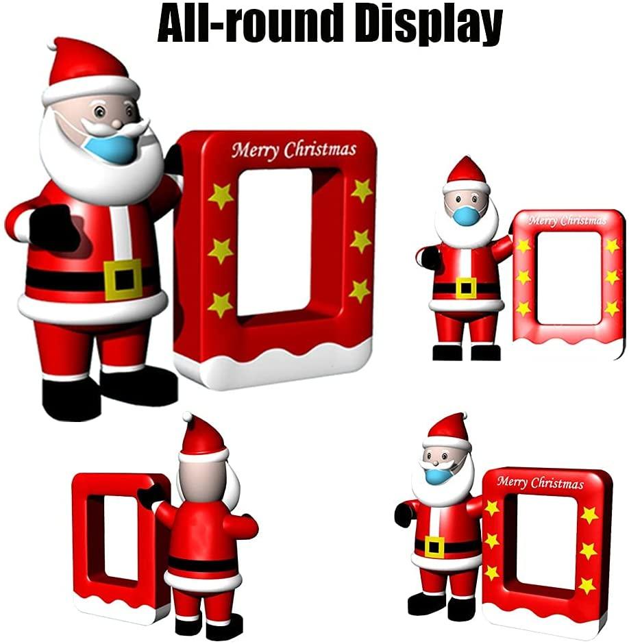 9.8 x 9.5FT Christmas Inflatables, Inflatable Santa Claus with Photo Frame for Christmas Outdoor with -in Blower for Holiday/Party/Xmas/Yard/Garden/Shopping Mall