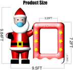 9.8 x 9.5FT Christmas Inflatables, Inflatable Santa Claus with Photo Frame for Christmas Outdoor with -in Blower for Holiday/Party/Xmas/Yard/Garden/Shopping Mall