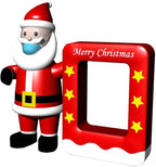 9.8 x 9.5FT Christmas Inflatables, Inflatable Santa Claus with Photo Frame for Christmas Outdoor with -in Blower for Holiday/Party/Xmas/Yard/Garden/Shopping Mall