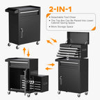 Rolling Tool Chest with Wheels and 5 Drawers, Detachable Tool Cabinet with Lock for Garage, LocMechanic Tool Cart with Black Liner for Warehouse, Workshop, High Capacity
