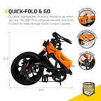 Swagtron EB7 Plus Folding Electric Bike with Removable Battery 7-Speed  Pedal-Assist Ebike Suspension 16-Inch Tires 350W Motor Extended 19-Mile Range