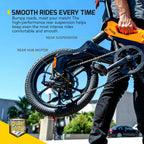 Swagtron EB7 Plus Folding Electric Bike with Removable Battery 7-Speed  Pedal-Assist Ebike Suspension 16-Inch Tires 350W Motor Extended 19-Mile Range