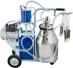 denshine electric milking machine 25l milking milker portable milking machine for cow ewe milk sheep milker for farm with stainless steel bucket, 1440rmp/min agricultural milking machine