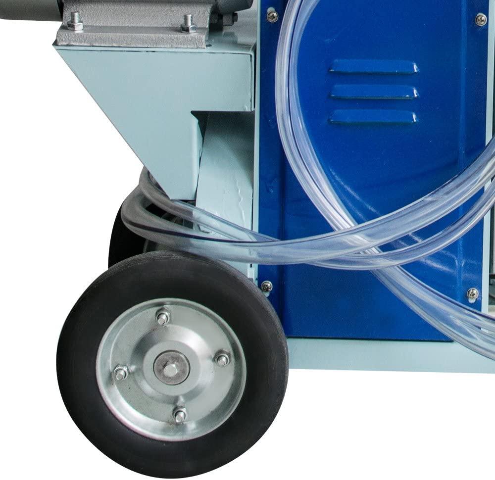 denshine electric milking machine 25l milking milker portable milking machine for cow ewe milk sheep milker for farm with stainless steel bucket, 1440rmp/min agricultural milking machine