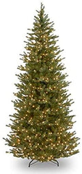 Joedot 7.5’ Pre-Lit Noble Fir Slim Artificial Christmas Tree - Clear Lights