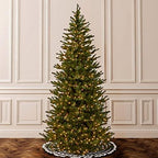 Joedot 7.5’ Pre-Lit Noble Fir Slim Artificial Christmas Tree - Clear Lights