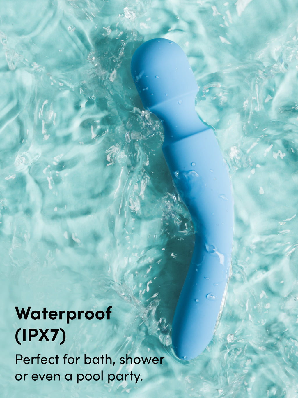 Lovehoney mon ami Silicone Body Wand Massager, Blue