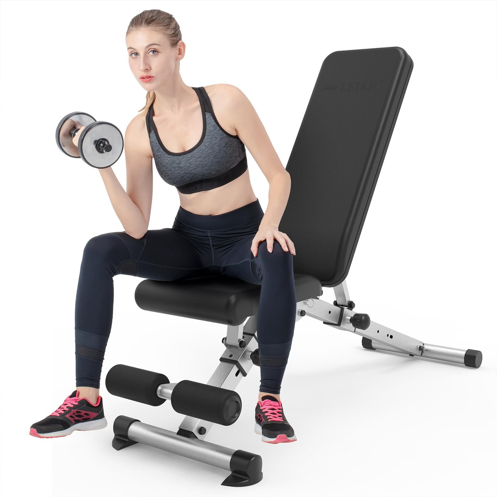 Leikefitness Dumbbell Weight Bench Adjustable Benches Incline Decline Workout Gym 660 lb Adjustment