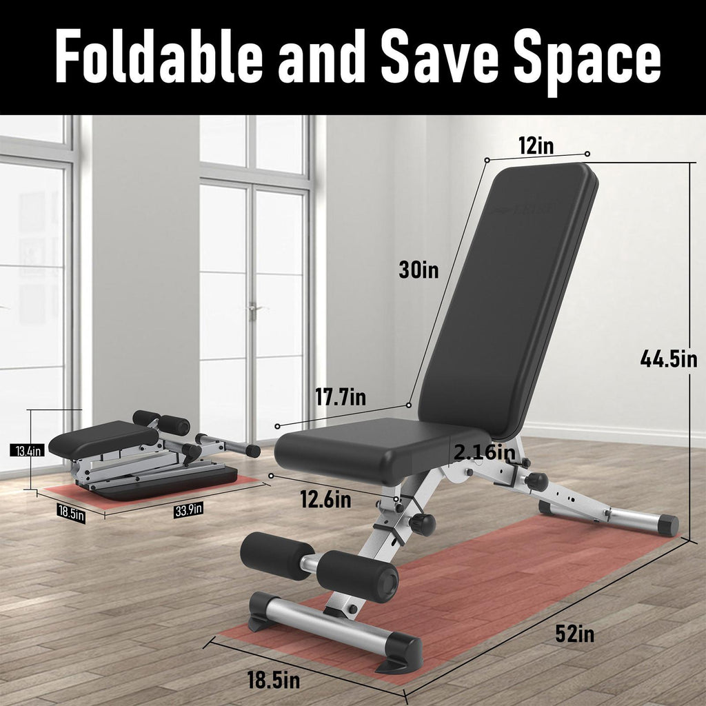 Leikefitness Dumbbell Weight Bench Adjustable Benches Incline Decline Workout Gym 660 lb Adjustment