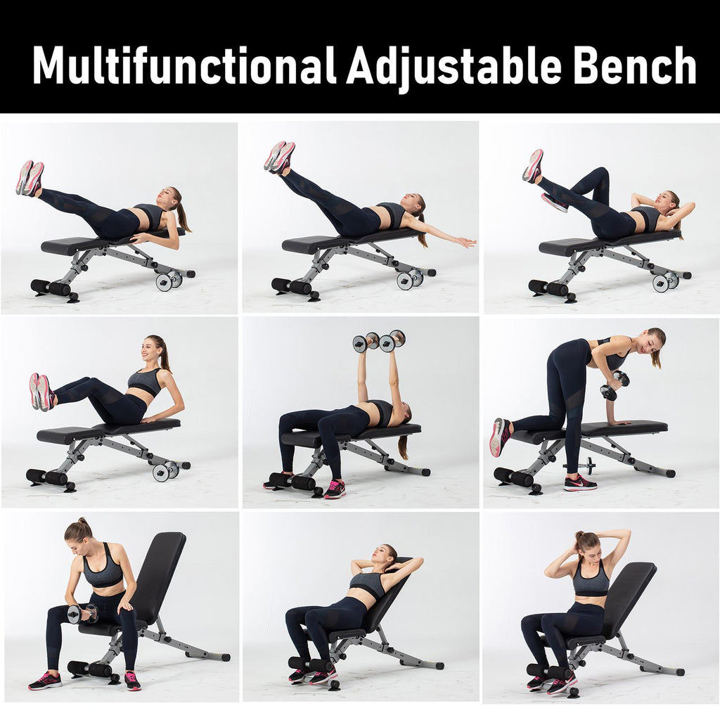 Leikefitness Dumbbell Weight Bench Adjustable Benches Incline Decline Workout Gym 660 lb Adjustment