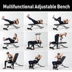 Leikefitness Dumbbell Weight Bench Adjustable Benches Incline Decline Workout Gym 660 lb Adjustment