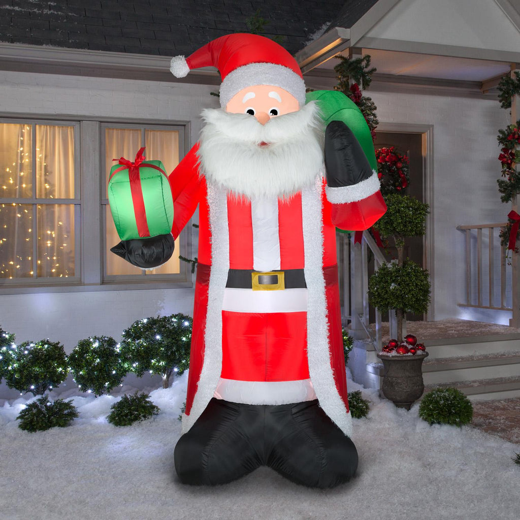 Airblown Inflatables Santa with Fuzzy Plush Fabric,8 ft.