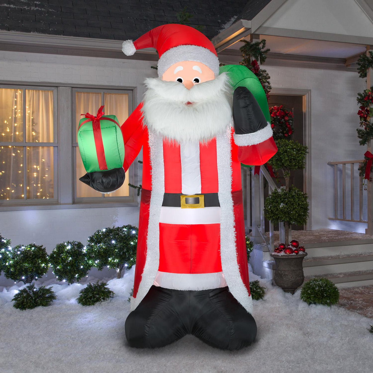 Airblown Inflatables Santa with Fuzzy Plush Fabric,8 ft.