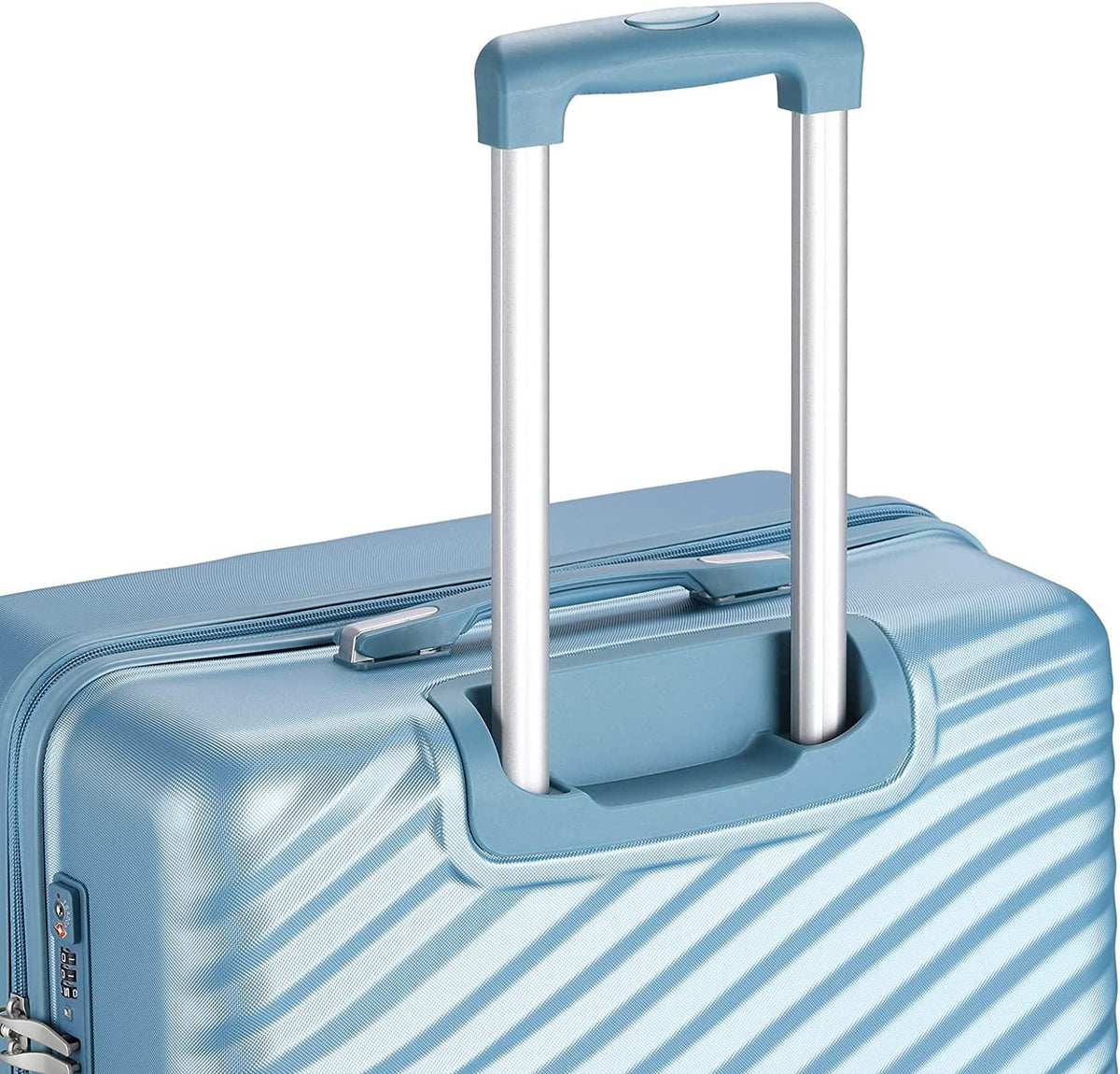 Luggage 3 Piece Set Suitcases Spinner Lightweight with TSA Approved, BLUE WAVE