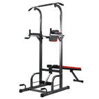 Multifunction Pull-Up Bar Bracket with Foldable supine board Bench 6 Adjustable Height Fitness Equipment