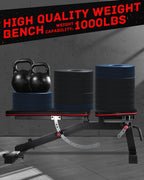 MaxKare Weight Bench Adjustable with 1000lbs Load Capacity 9+3 Levels Adjustable For Strength Training