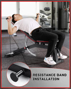 MaxKare Weight Bench Adjustable with 1000lbs Load Capacity 9+3 Levels Adjustable For Strength Training